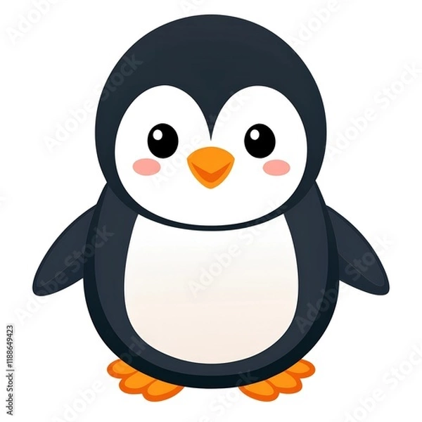 Fototapeta penguin on snow