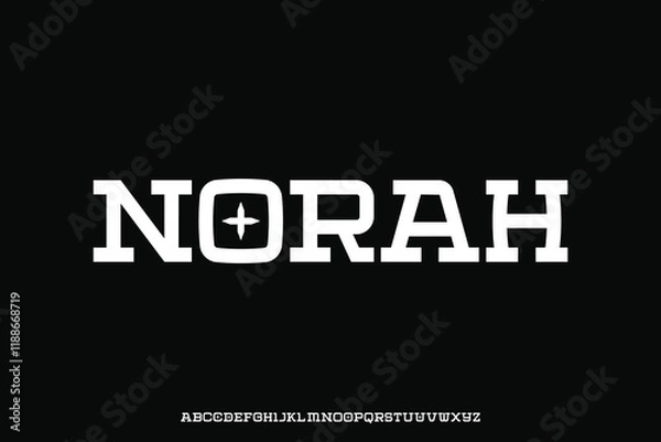 Fototapeta Display alphabet font vector design suitable for headline, poster, logo, magazine and many more