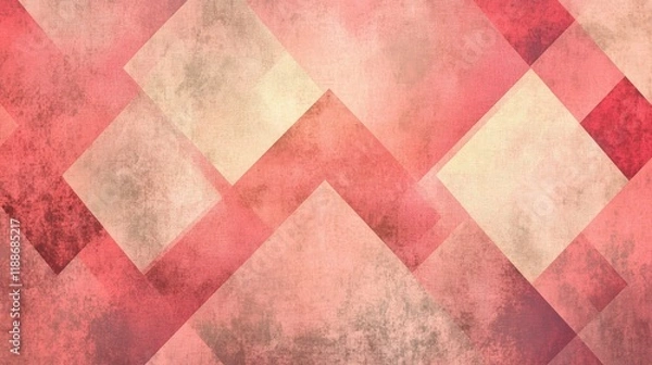 Fototapeta Pink background with geometric shapes