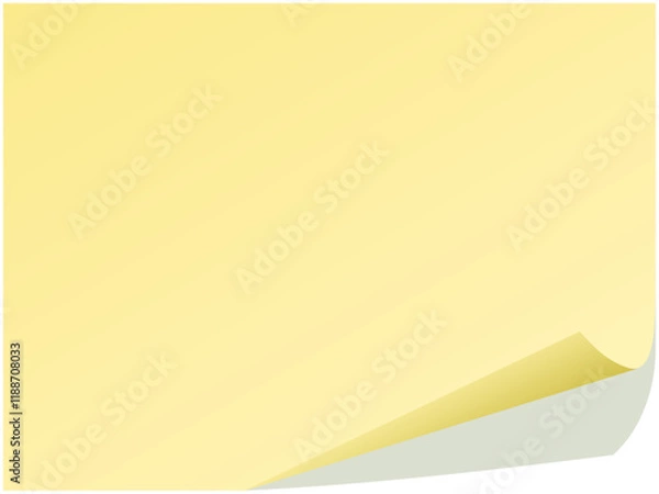Obraz 黄色い端がめくれた付箋フレーム4：3