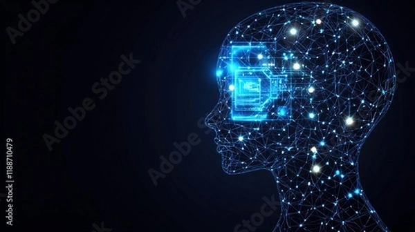 Obraz AI Artificial Intelligence Digital Brain Network Concept