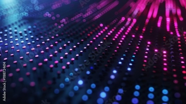 Obraz Abstract Neon Dots Wallpaper