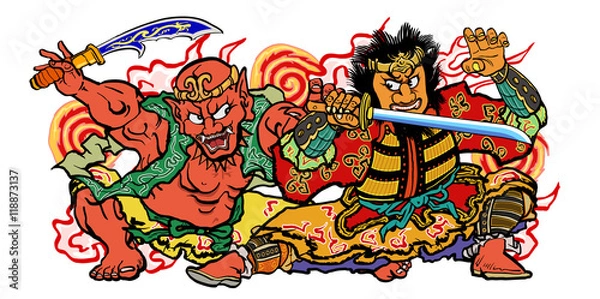 Fototapeta ねぶた祭り-白背景01