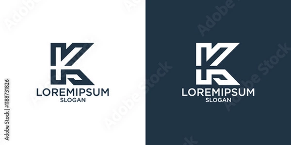 Fototapeta K letter logo vector template
