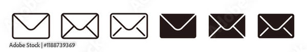 Fototapeta Mail, email, and envelope icon set