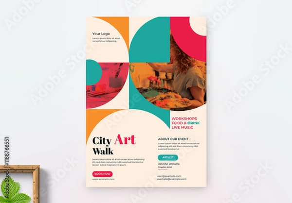 Obraz Creative Art Flyer Template Layout