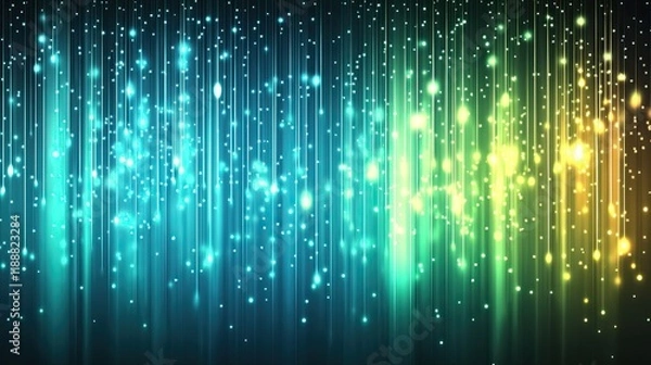 Fototapeta A vibrant gradient fading from teal to bright sky blue, with radiant, glowing textures for a dynamic and cheerful backdrop.