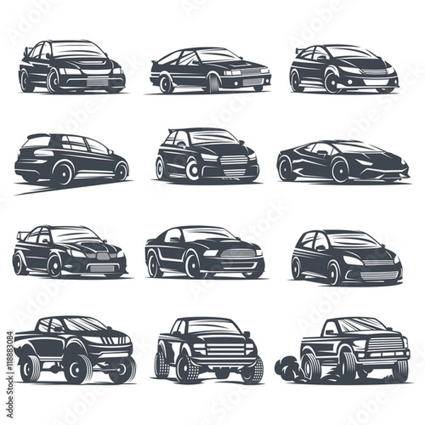 Fototapeta sport car set4