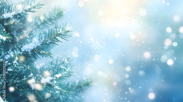 Obraz A winter-themed Christmas background sets a festive mood.