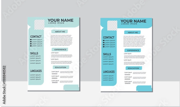 Fototapeta professional and creative cv design
