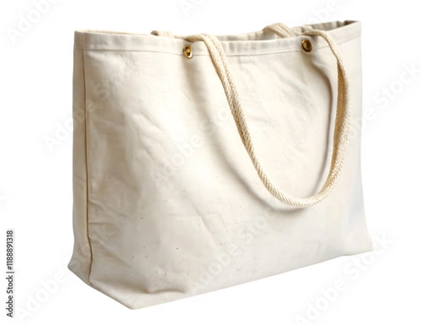 Fototapeta paper bag packaging isolated on white background, ideal for shopping or lunch