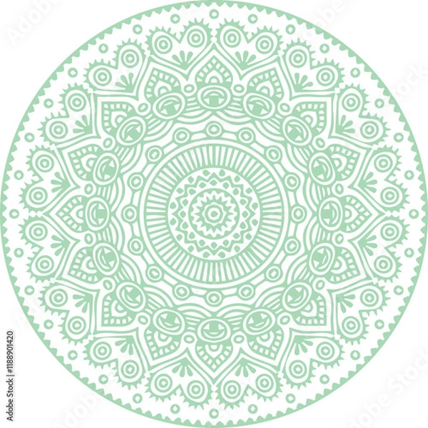 Fototapeta Beautiful flower art and mandala vector design