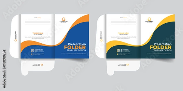 Obraz Modern Abstract Professional creative Luxury custom file folder design or presentation Document Folders
