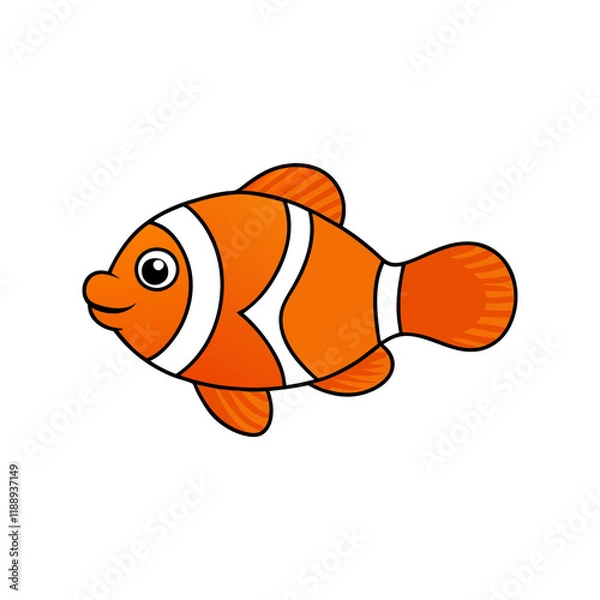 Fototapeta Clownfish Cartoon vector
