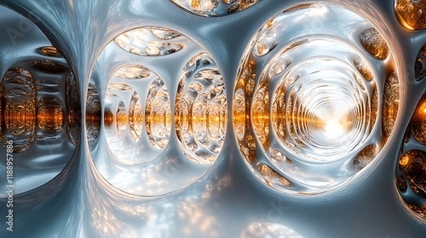 Fototapeta Circular Abstract Patterns with Geometric Symmetry