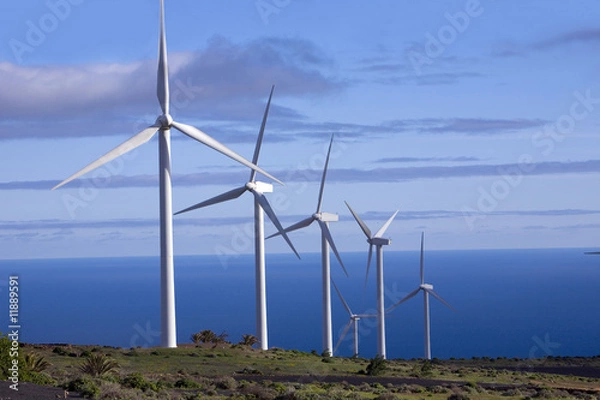 Obraz eolic generators in a wind farm