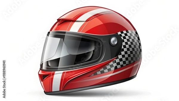 Obraz red motorcycle helmet
