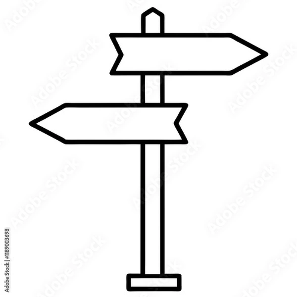 Obraz Abstract Signpost Line Art Vector Style