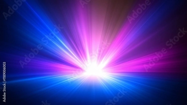 Obraz Abstract Purple Blue Light Rays Burst Background