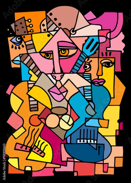 Obraz Cubism fotobeer style.