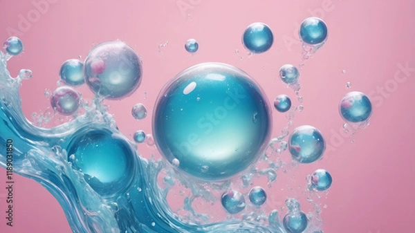 Fototapeta background with bubbles