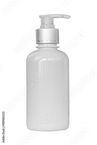 Obraz White unbranded dispenser bottle isolated on white background