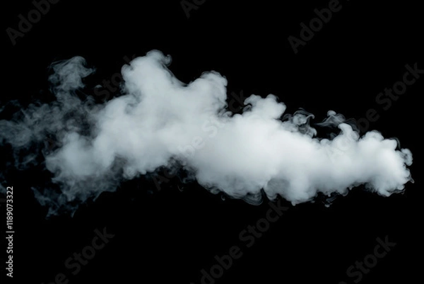 Fototapeta White Smoke on Black Background - Smoke Texture or Overlay Effect