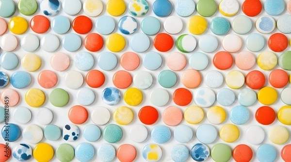 Fototapeta Joyful Seamless Pattern of Colorful Dots for Festive Occasions