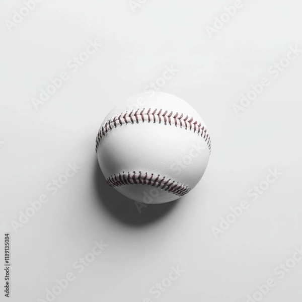 Fototapeta a single baseball on a plain white background