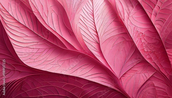Obraz abstract pink history with leaf like abstract shapes