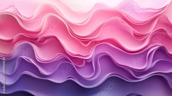 Fototapeta Abstract Waves of Pink and Purple