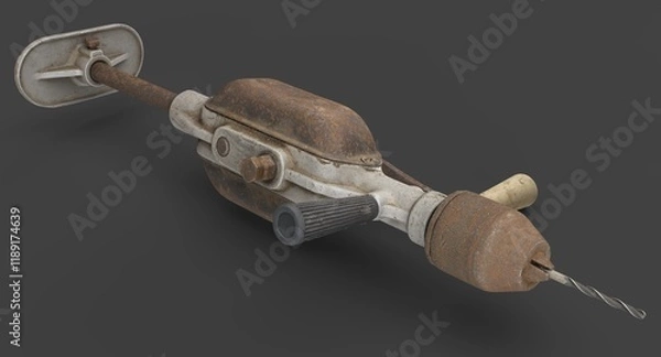 Fototapeta Handle drill old