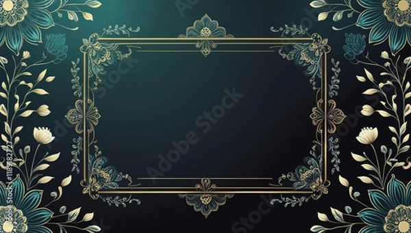 Obraz Eid Special, Vintage Frame With Ornament