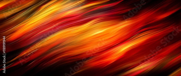 Fototapeta Abstract fiery waves, dynamic energy, motion blur background, design element