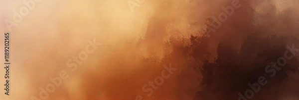 Fototapeta Abstract Cloudscape with Warm Tones - A Dramatic Blend of Soft Yellows and Deep Browns Creating Movement and Depth for Artistic Backgrounds.