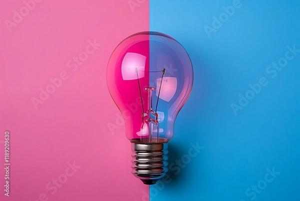 Fototapeta Innovative Concept of a Brain Inside a Light Bulb - Representing Ideas and Creativity