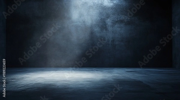 Obraz Dark, empty space with a beam of light creating a mysterious atmosphere.