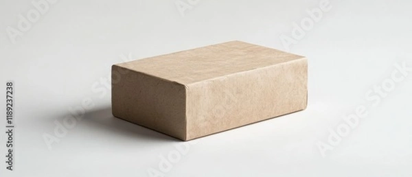 Fototapeta a cardboard box on a plain background