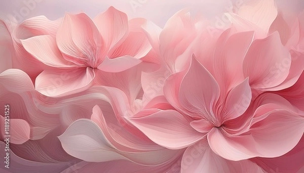Fototapeta transcendent pink abstract flower art soft subtle hues for trendy home decor