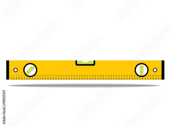 Obraz Construction bubble level yellow