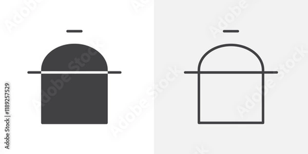 Obraz Hotpot icon flat and simple set design