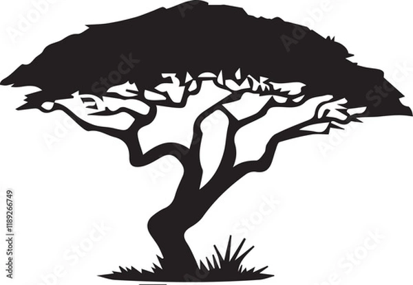 Fototapeta Tree silhouette vector EPS SET