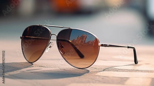 Obraz A photo of sunglasses with gradient lenses