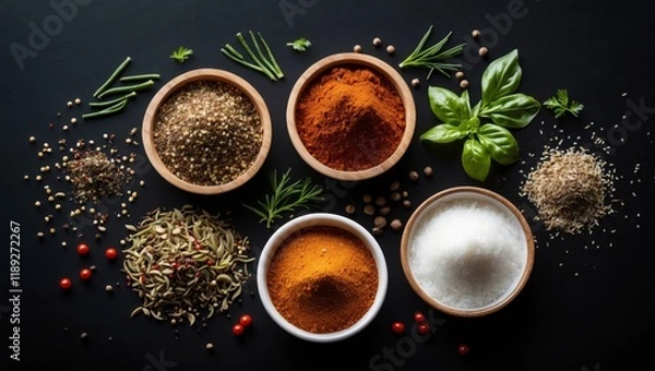 Obraz Secrets of flavorful spices and seasonings unveiled