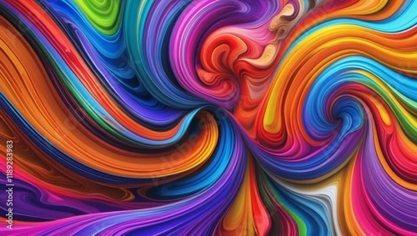 Fototapeta Vibrant abstract background with colorful swirling patterns