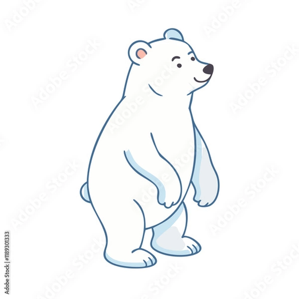 Fototapeta polar bear vector icon, polar bear vector illustration - simple illustration of polar bear, perfect for logos, and polar bear -themed designs.