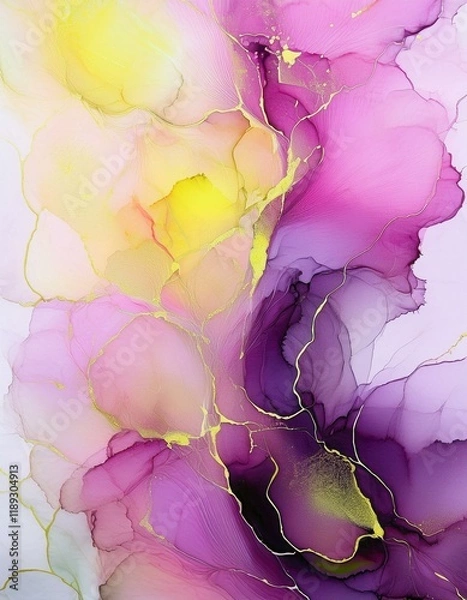 Obraz Abstract watercolor image 抽象的な背景画像　桃の節句アルコールインクアート