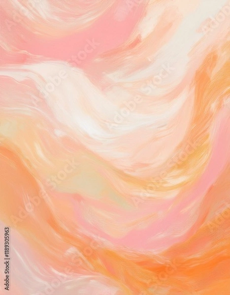 Obraz Pink and orange abstract background 夕焼け空の抽象パステル画背景