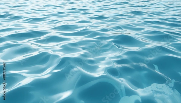 Obraz Light Blue Water Surface with Gentle Waves and Ripples