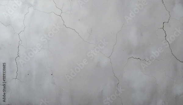 Obraz Weathered Concrete Wall with Visible Structural Cracks
